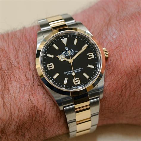 rolex explorer 36mm steel and gold|rolex explorer 1 36mm 124270.